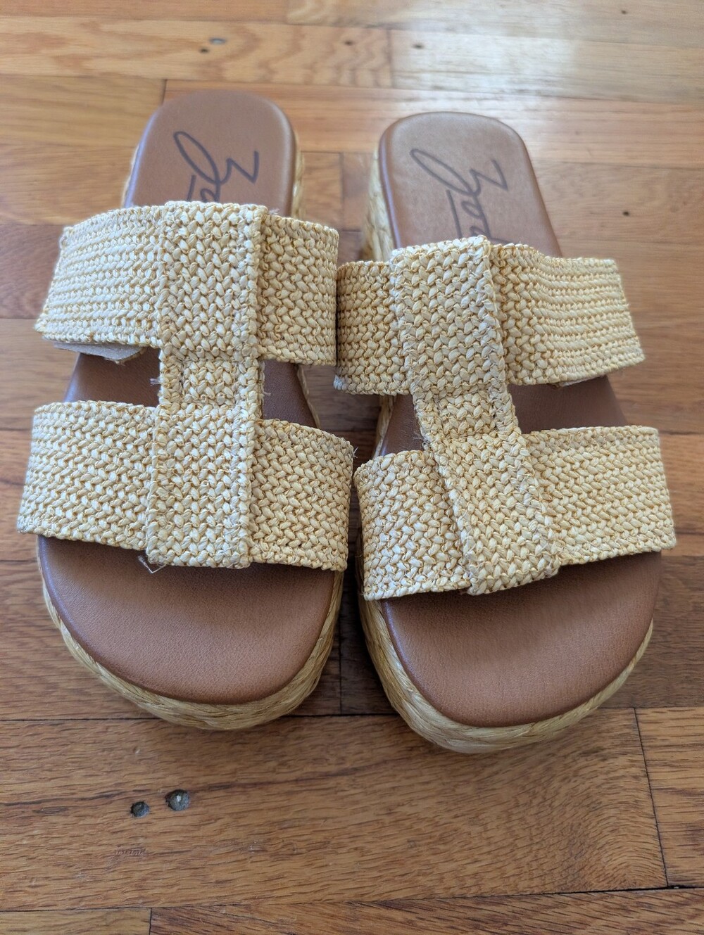 Zodiac Izzy Raffia 2" Platform Boho Slide Sandal